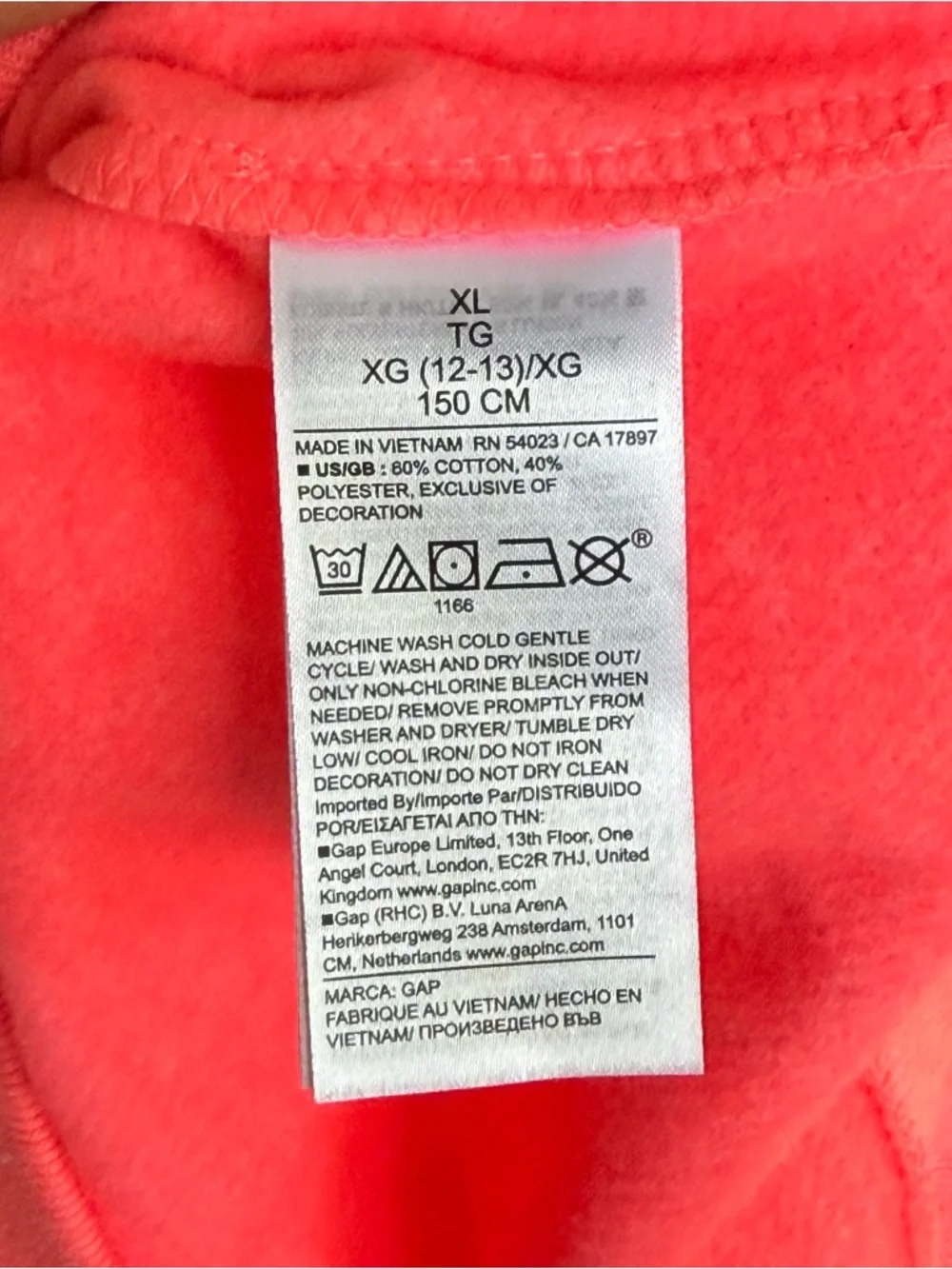 Gap Girl's Soft Long Sleeve Pullover Hooded Sweatshirt Floral Logo Size 12 NWT